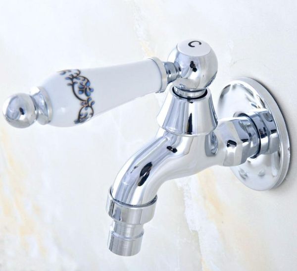 

bathroom sink faucets polished chrome brass single ceramic handle washing machine faucet /garden water tap / laundry taps mav158