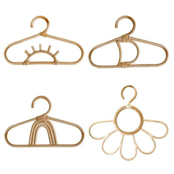 

hangers & racks rattan wall hooks sun/moon/sunflower/rainbow kids garments organizer rack cloth hat hanging hook set of 4