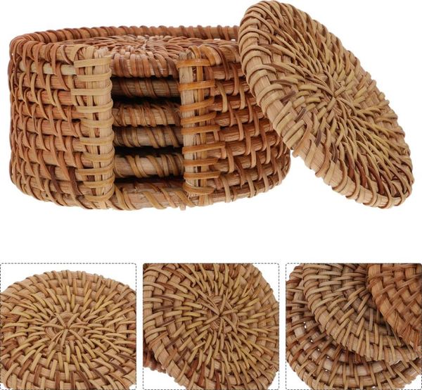

mats & pads 1 set of woven placemats protective tableware heat insulated cup