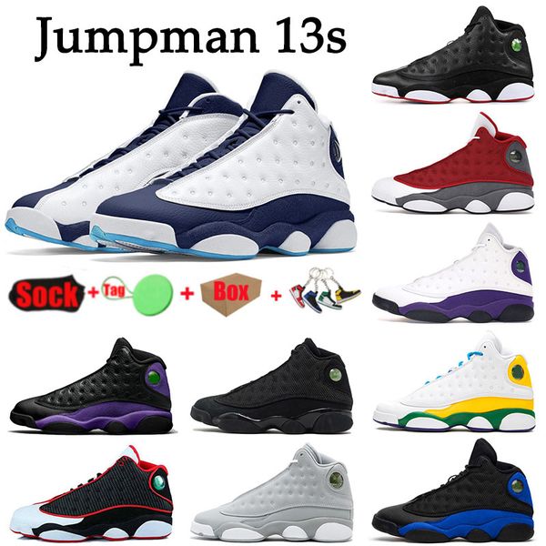 

authentic original jumpman 13 dark powder blue basketball classic shoes flint reverse bred 13s flat sneakers court purple ale women men spor