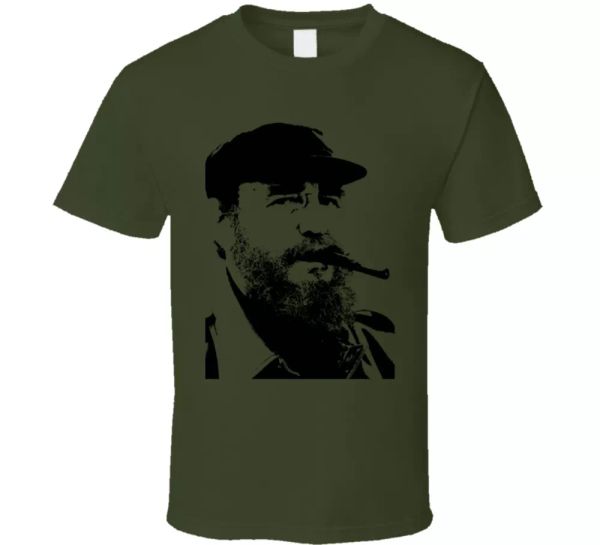 

president fidel castro cuba latino hispanic communism t shirt, White;black