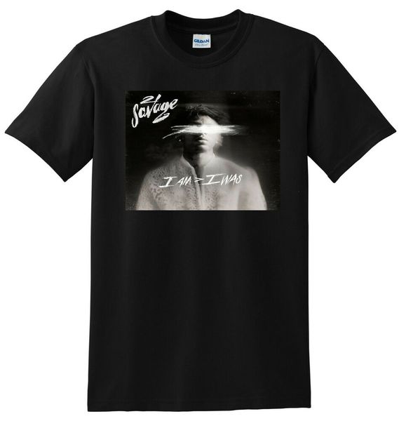 

21 savage t shirt i am i was vinyl cd cover small medium large or xl, White;black