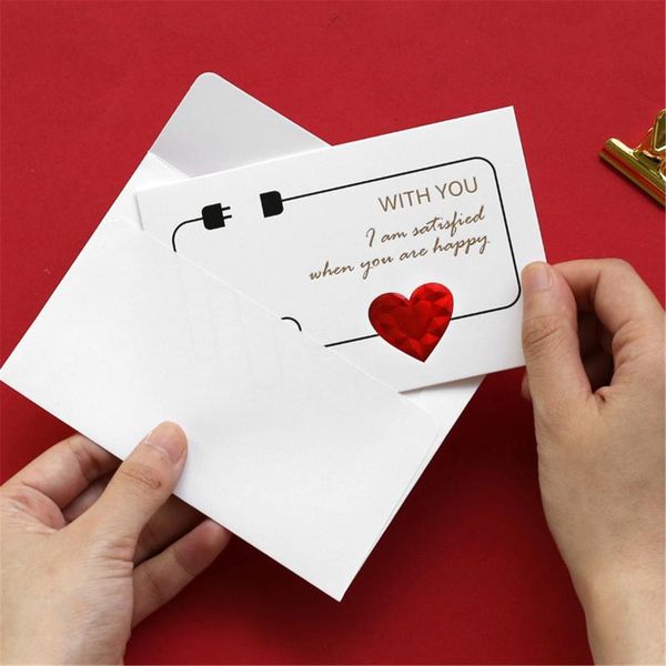

valentine's day 6 styles simplicity red heart greeting card with envelopes romantic letter i love you forever wedding invitation cards