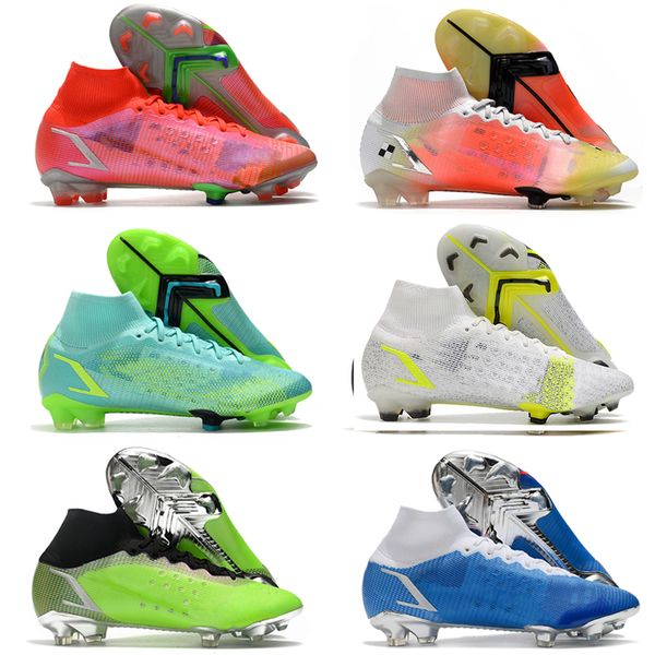 

men soccer shoes 8 elite fg high ankle football boots cleats grass training sport footwear trend men's sneakers