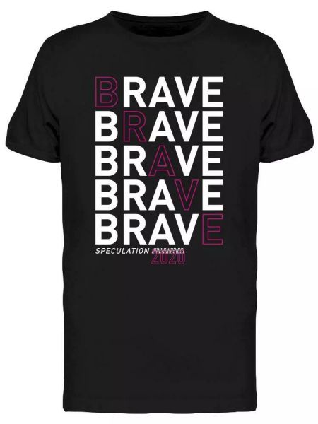

brave design tee men's -image by shutterstock, White;black