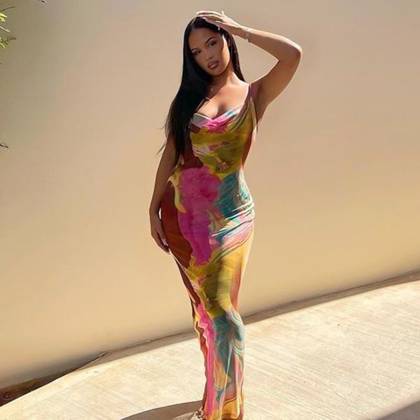 

women's swimwear dress for women casual clothing female elegant beach outing long summer sling skirt 2021 dye print swing get slim poly, White;black