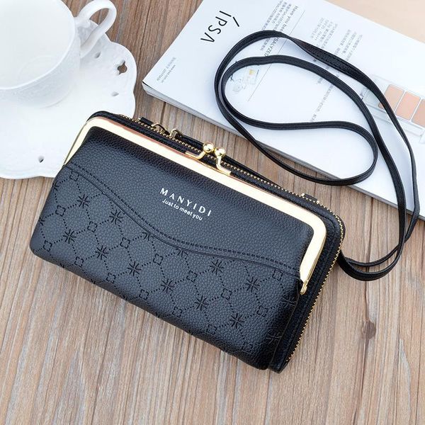 

evening bags women phone messenger bag over the shoulder large capacity simple soft leather crossbody female handbags ladies wallet