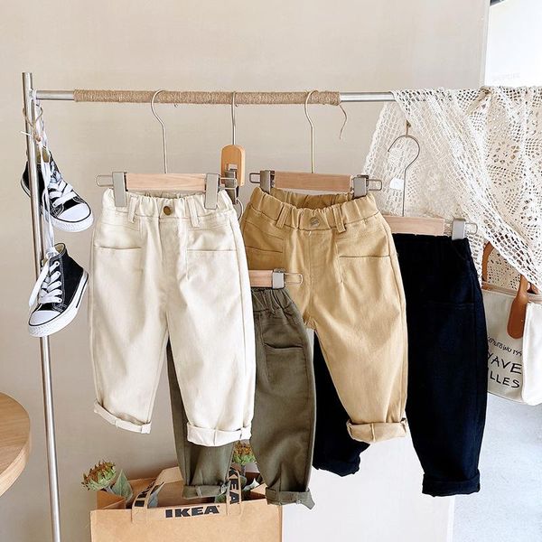 

trousers children's casual pants 2021 autumn fashion boys' elastic loose trouser 2-32, Blue