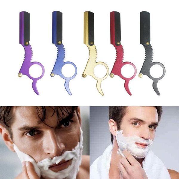 

electric nose & ear trimmers men razor shaving professional barber straight zinc alloy manual beard with 1 blade skin care tools
