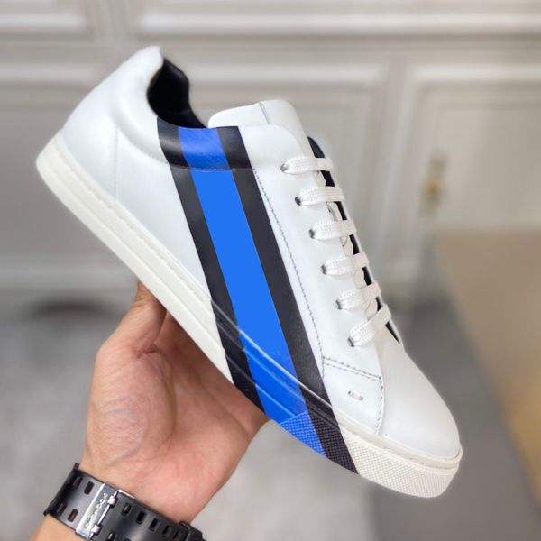 

men's shoes scasual sneaker high-end sportswear shoe imported cowhide color stitching us38-44, Red;white