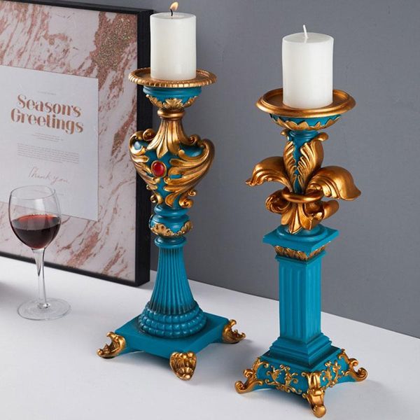 

party favor european exquisite resin candlestick home display furnishings wedding decorations living room ornament candle holder