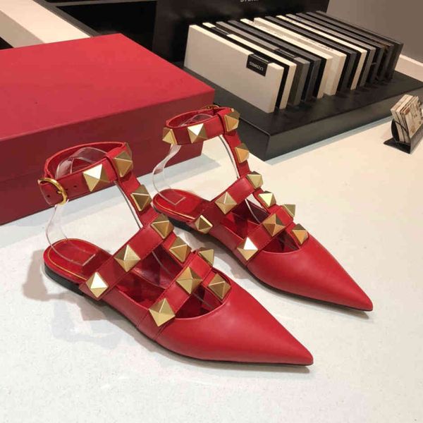 

flat shoes fashion mules for women natural leather pointed toe sandalias lady summer ankle strap sandals women's 60% off store online, Black