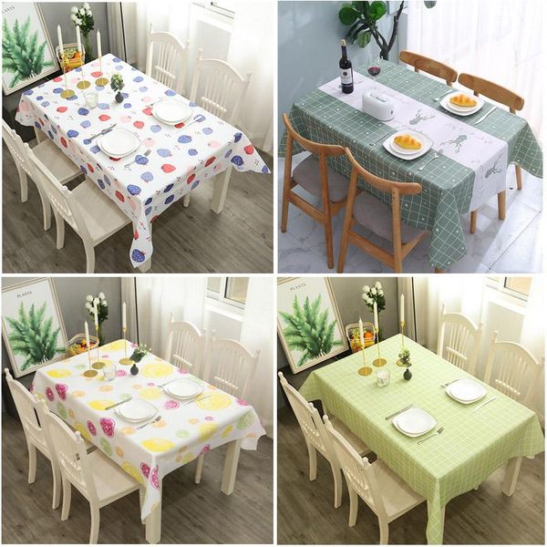 

table cloth nordic style elk lattice tea anti scald oil proof waterproof and wash mat pvc tablecloth home decore