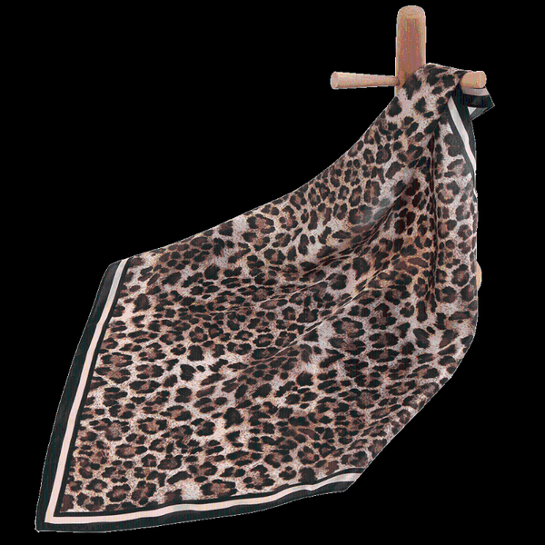 

scarves high-quality pure silk scarf women bandana leopard print female hair women's natural square headband head neck, Blue;gray