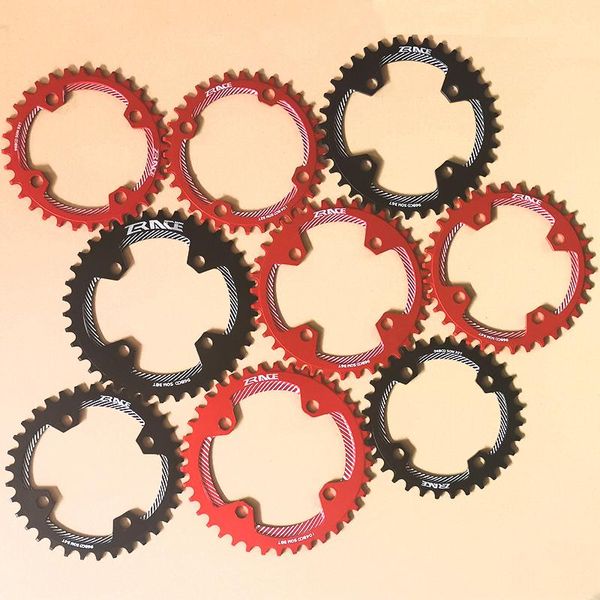 

bike heels & chainwheels zrace chainring 104bcd 96bcd al7075 cnc mtb round chainwheel narrow wide teeth 32t/34t/36t/38t for single cran