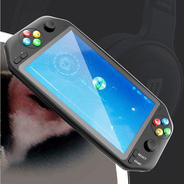 

coolbaby for ps1 game rs18 7 inch handheld console double joystock controller tf card built in 3500 mah psp nes n64 portable players