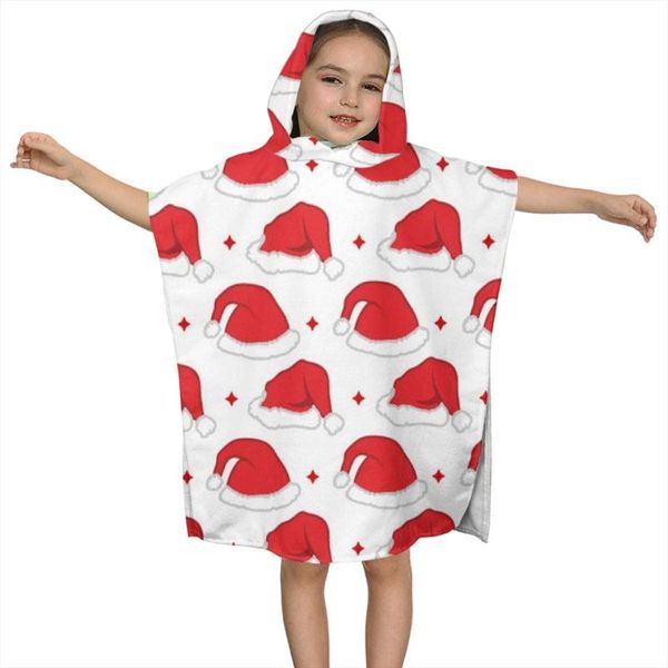 

towel merry christmas hat kids hooded bath for children