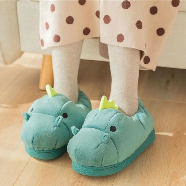 

women slippers living room soft comfortable home winter warm plush fur lovely cartoon lady indoor bedroom shoes, Black