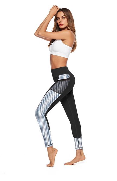 Pantaloni da yoga da donna 5% Leggings per il fitness Abbigliamento da palestra Set da allenamento per donna Sexy Shaping Hip Quick Dry Sportswear