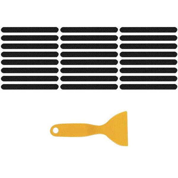 

bathtub non slip stickers, shower strips floor stickers safety treads (black-24pcs) bath mats