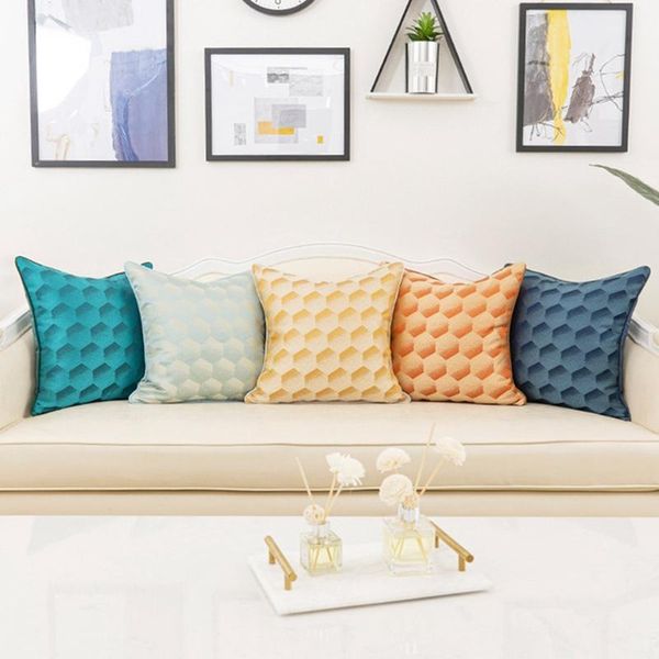 

cushion/decorative pillow light luxury jacquard cushion cover high precision embroidery abstract geometric decorative pillows el car sofa pi