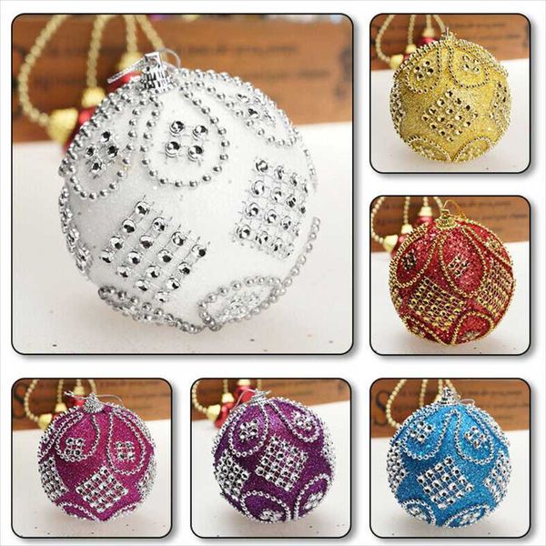 

party decoration 8cm christmas ornaments balls outdoor xmas ornament with diamond pendant ball home el festival