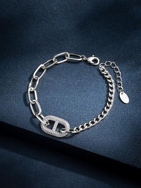 

link, chain fashion simple bracelet give a gift metal modern design have taste the wind restoring ancient ways accessories wholesale shine, Black