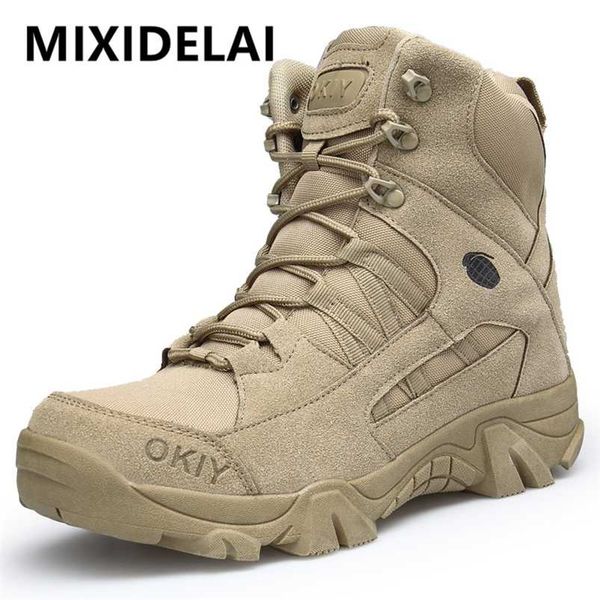 

footwear military tactical mens boots special force leather desert combat ankle boot army men's shoes plus size 39-46 211106, Black