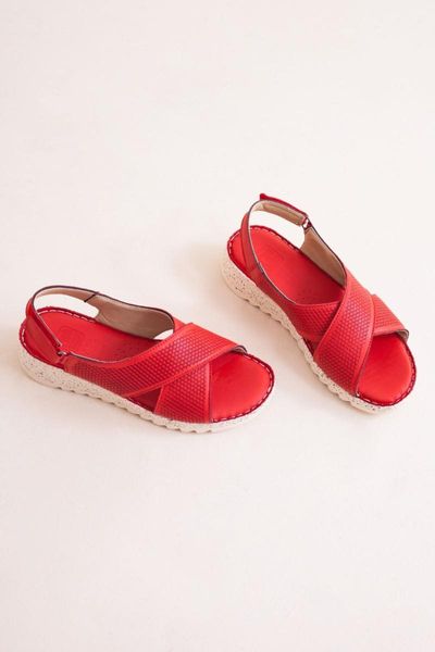 

sandals women's red genuine leather, Black