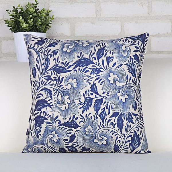 

pillow tradition blue printing square hugs chair cushion for home decor living room neck sleeping pillows pillowcase 40*40cm