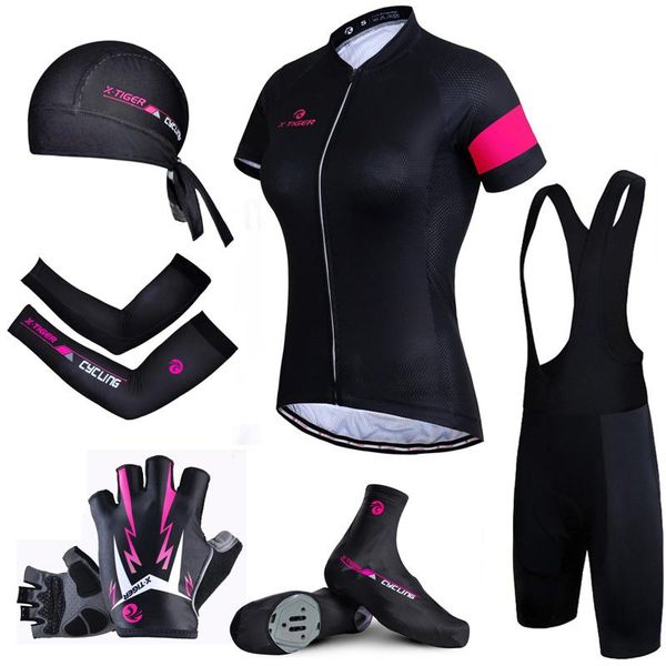 

racing sets x-tiger simple women cycling set summer mountain bicycle clothing pro jersey breathable mtb bike, Black;blue