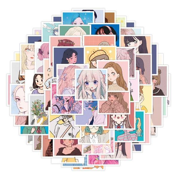 

gift wrap 60pcs kawaii girl stickers aesthetic for notebooks stationery lapcute korean sticker scrapbooking material craft supplies