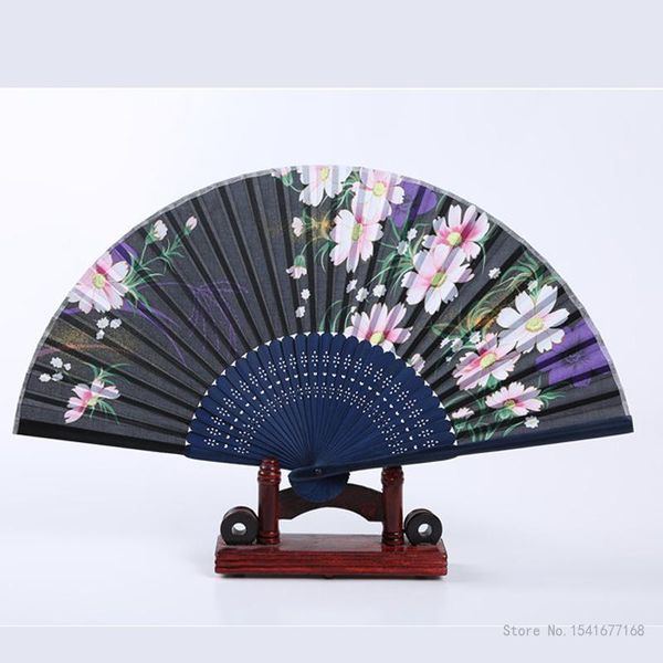 

other home decor 1pc/japanese bamboo imitation silk female fan folding dance gift decoration chinese style hand-held