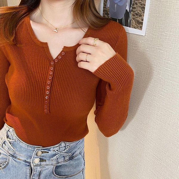

women's sweaters haaskew v-neck bottoming shirt spring and autumn 2021 fashion sweater with long sleeves thin slim knit pullover, White;black