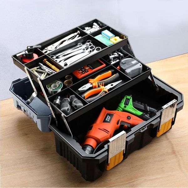 

tool organizers compact multi plastic case stackable portable storage tools box professional organizer boite a outils home repair dk50tb