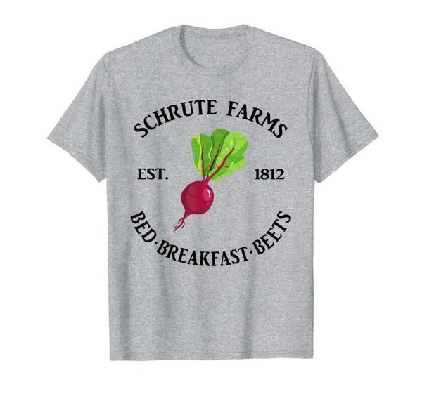 

men's t-shirts schrute farms bed breakfast beets graphic t-shirt, White;black