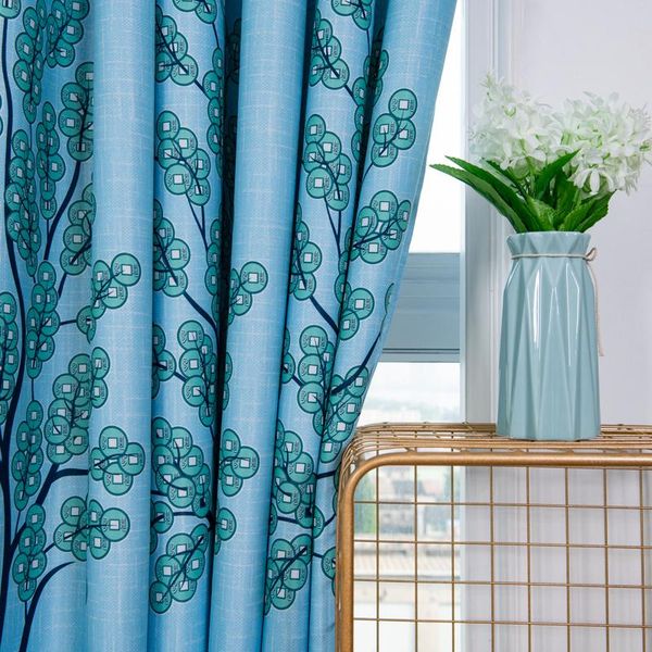 

curtain & drapes 1pc curtains for windows european modern elegant noble printing shade living room bedroom