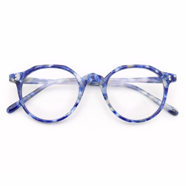 

fashion sunglasses frames retro elegant polygon acetate prescription eyeglasses small size ultra light eye frame suitable for men and women, Black