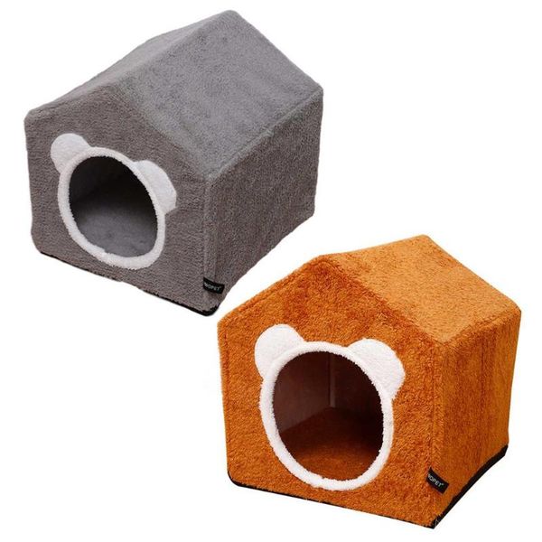 

removable and washable cat kennel four seasons universal pet winter warm house beds & furniture