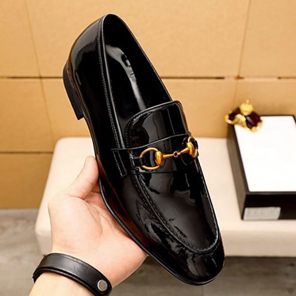 

men classic business office dress shoes handsome real leather soles charming fashion and leisure style italian styles cowhide, Black