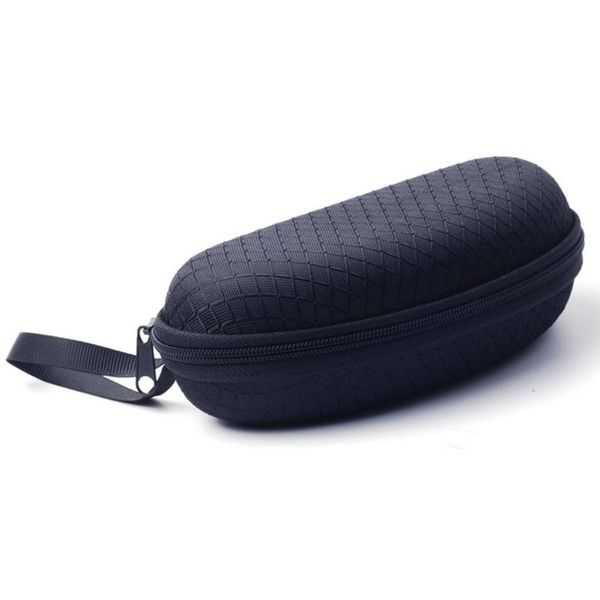 

other fashion accessories portable with belt clip carrying storage protector travel black zipper closure hard eye glasses sunglass case, Silver