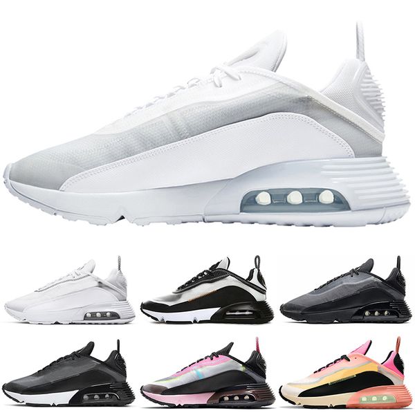 

original 2090 running shoes men women pure platinum brushstroke triple black clean white oreo fire pink neon highligter aurora green sneaker