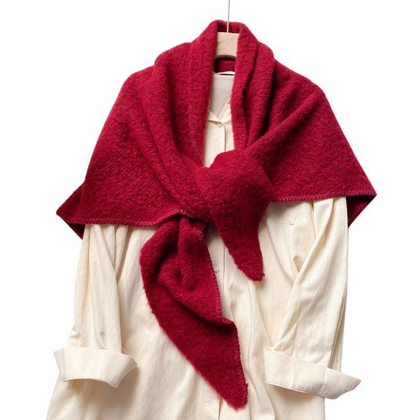 

scarves winter scarf women korean version solid color thick warm imitation cashmere fashion temperament triangle shawl fashionista, Blue;gray