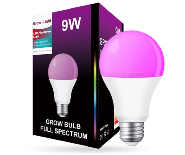 

wholesale 9w grow lights full spectrum bulb phyto lamp with e27 base (18pcs leds)