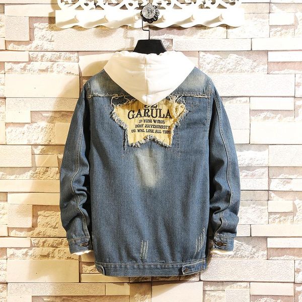 

men's jackets denim jacket slim men fashion patch casual straight cotton blue, Black;brown