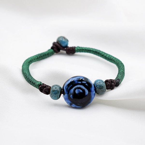 

charm bracelets 1pc ceramic girl's little fresh gift knitting bracelet for students, Golden;silver