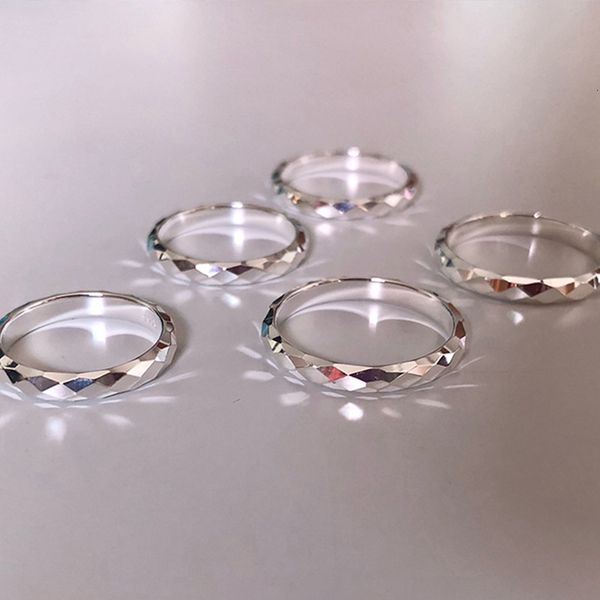 

shimmering no diamond ring fashion personality 925 sier trendy girl, Silver