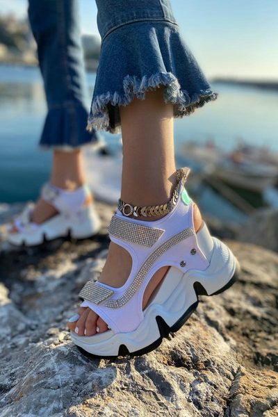 

sandals barcero stone embroidered, Black