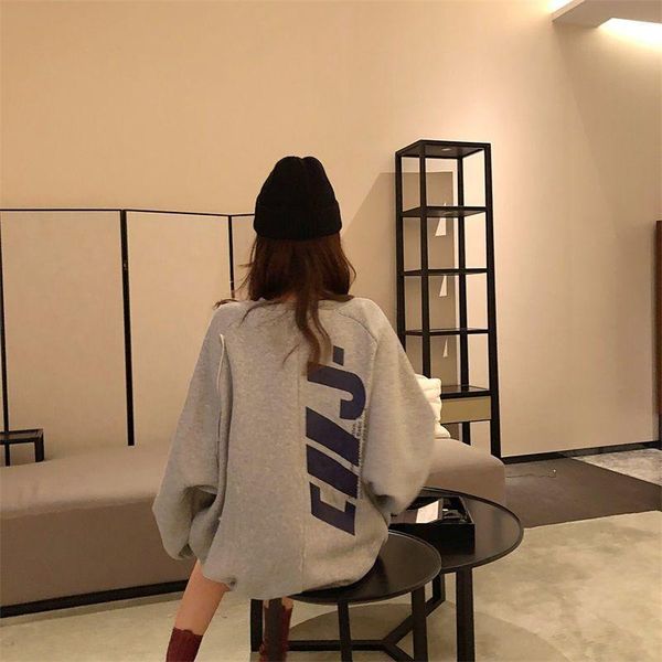 

ins winter mid-length korean-style sweater female students loose warm jacket plus velvet thickening bottoming shirt trend women's jacke, Black;brown