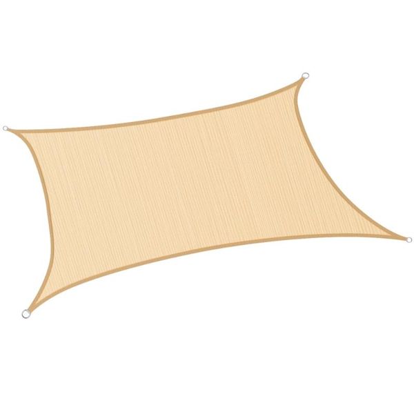 

8x10ft rectangle sun shade sail uv block canopy outdoor cover awning shelter for patio garden yard deck swimming pool (